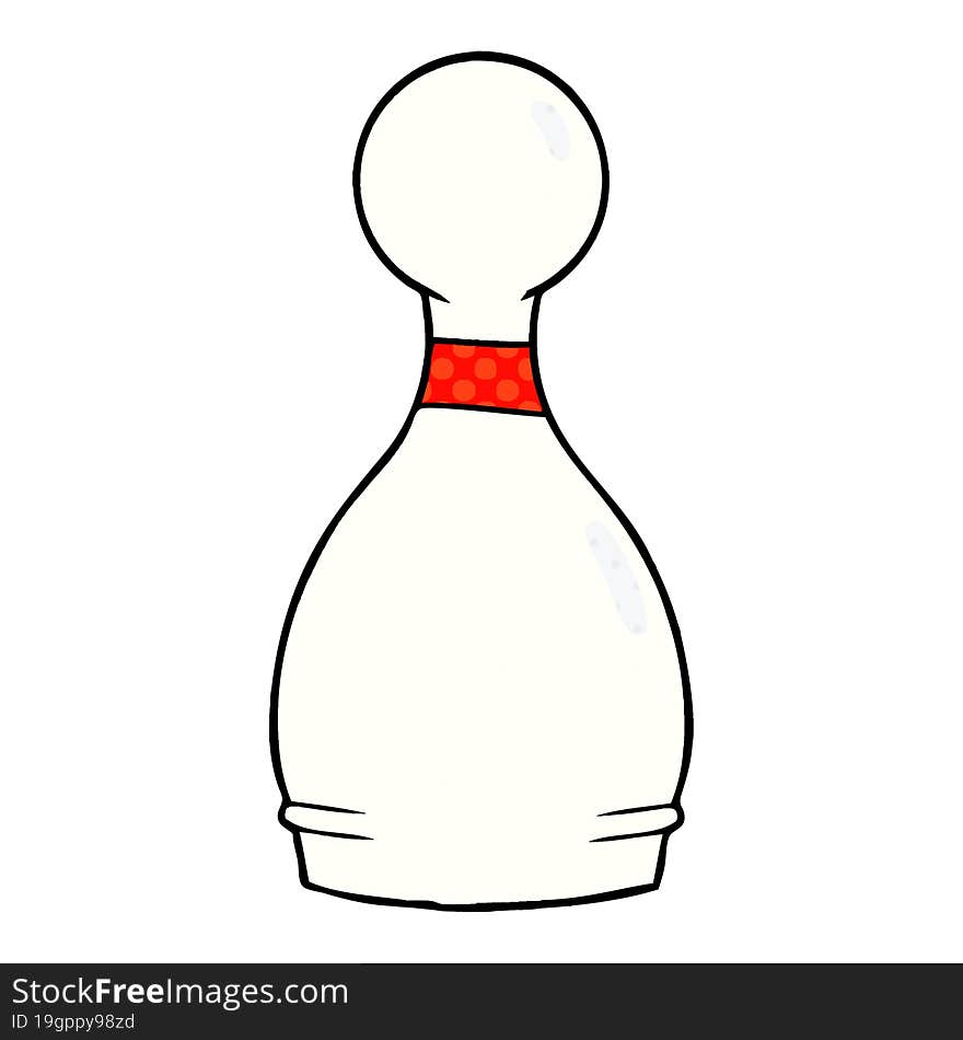 cartoon bowling pin. cartoon bowling pin