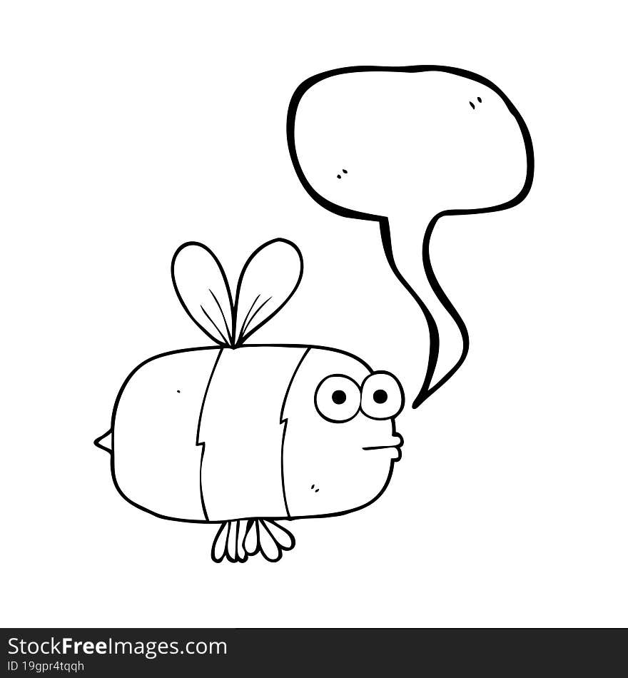 Speech Bubble Cartoon Bee