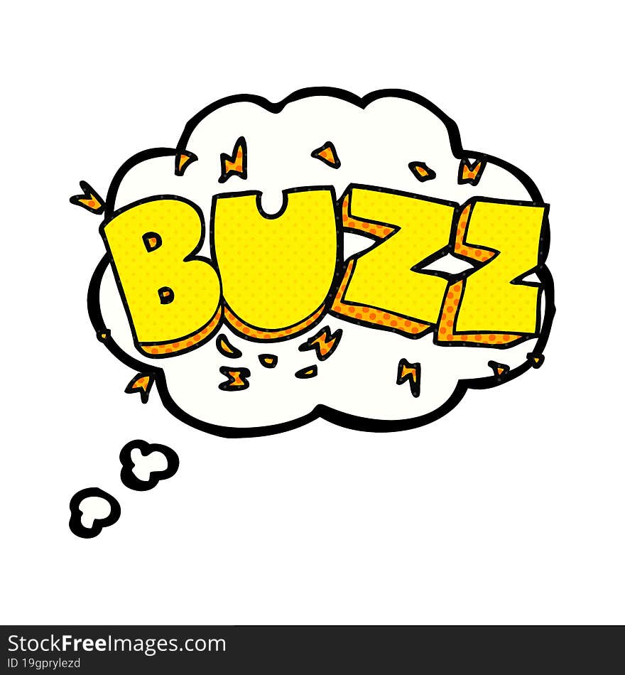 thought bubble cartoon buzz symbol