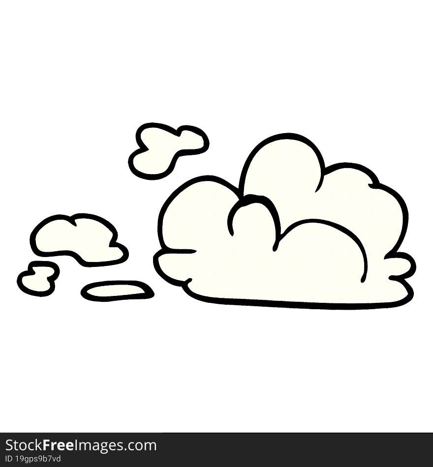 cartoon doodle fluffy white clouds