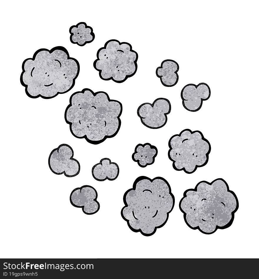 textured cartoon smoke clouds