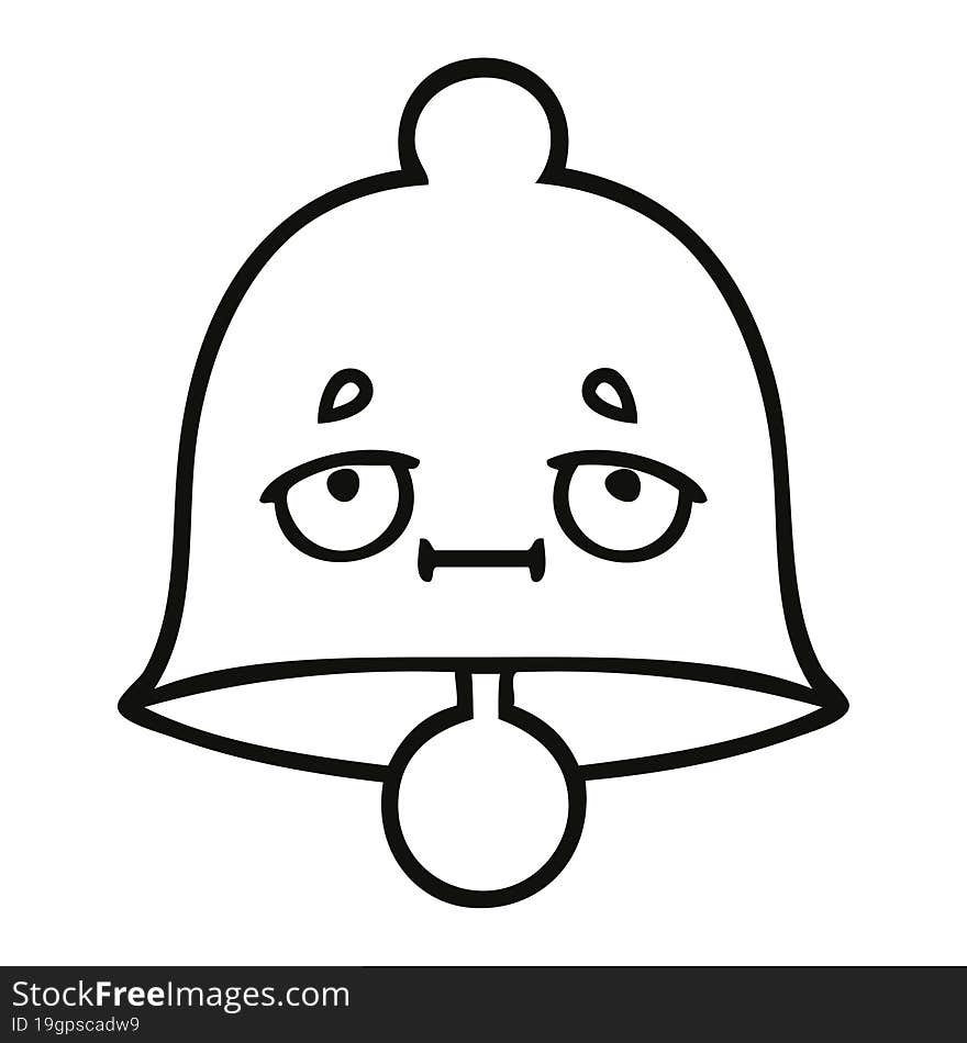 Line Drawing Cartoon Bell