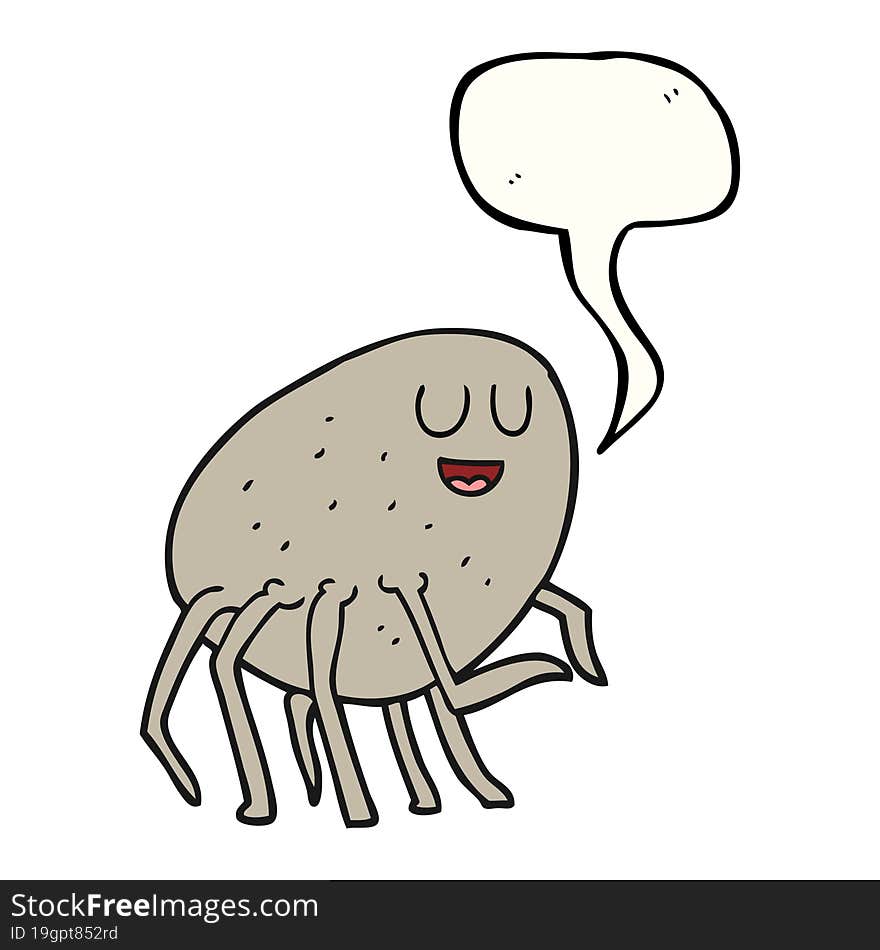 freehand drawn speech bubble cartoon tick