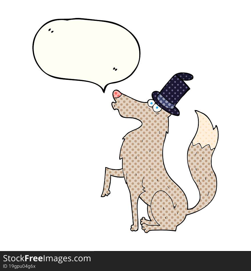 comic book speech bubble cartoon wolf