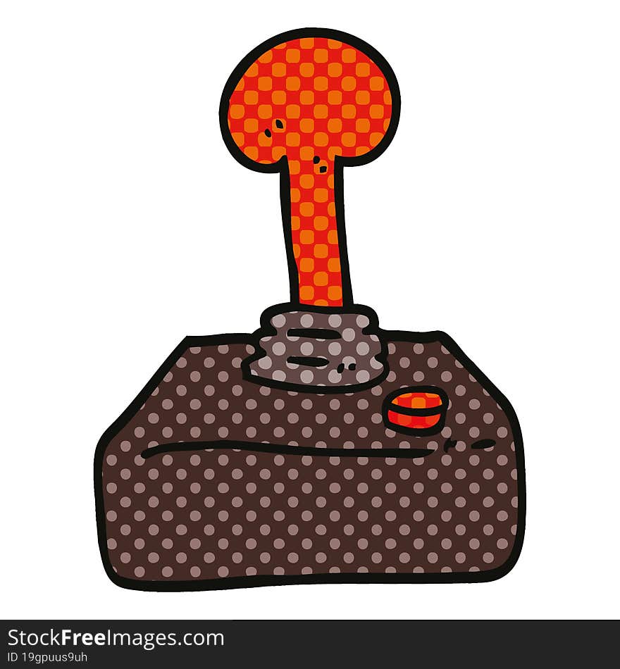 comic book style cartoon joystick