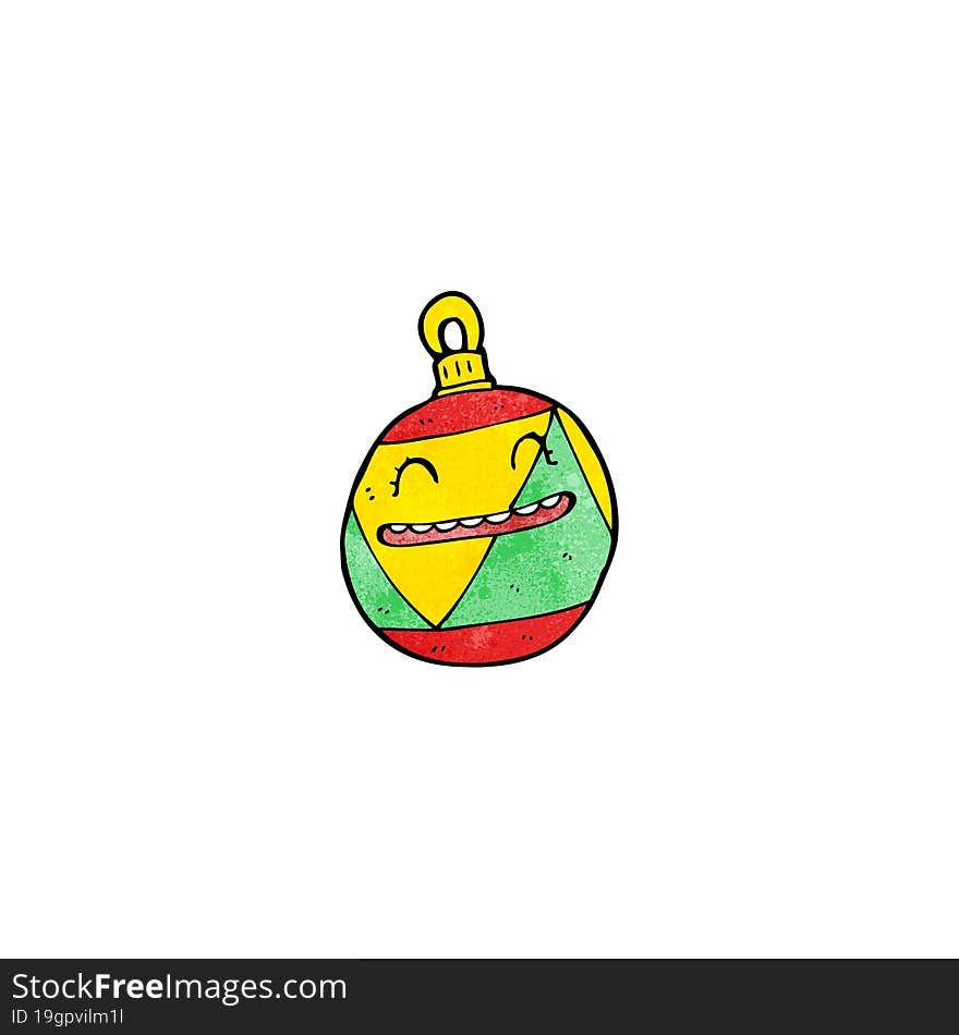 Christmas Bauble Cartoon Character