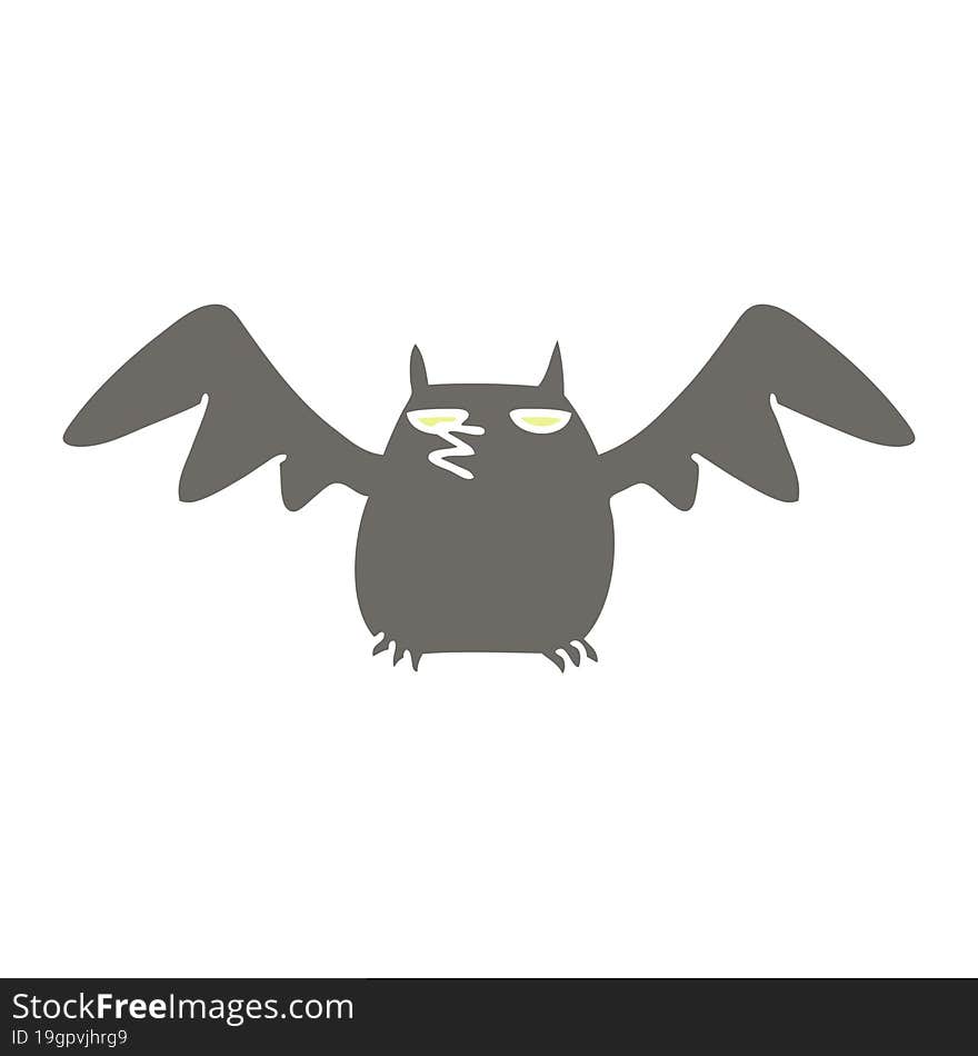 cartoon doodle of a night bat