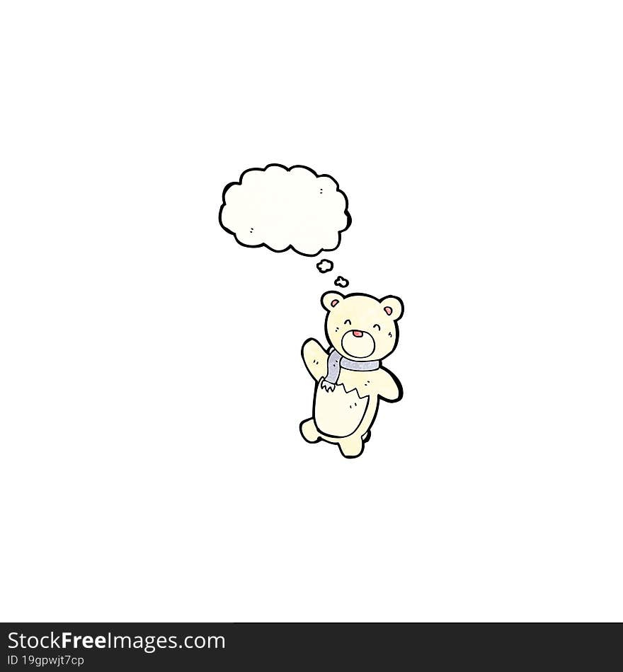 cartoon cute teddy polar bear