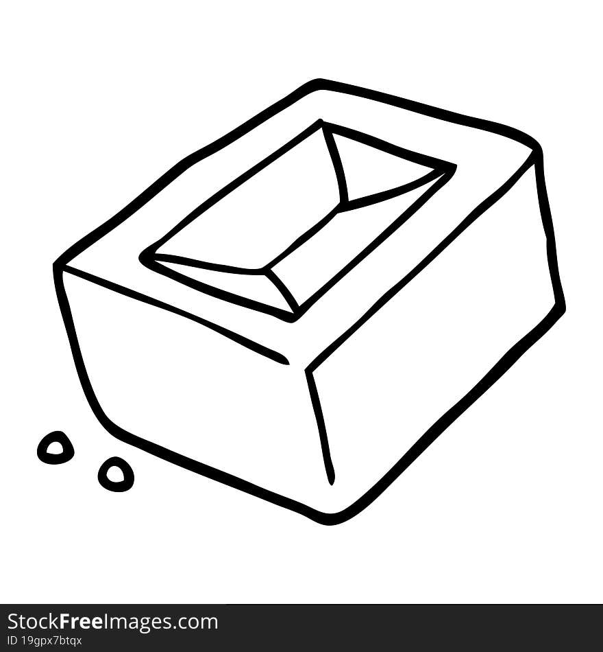 line drawing cartoon brick