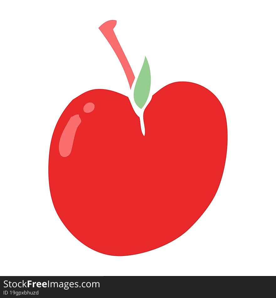 cartoon doodle of an apple