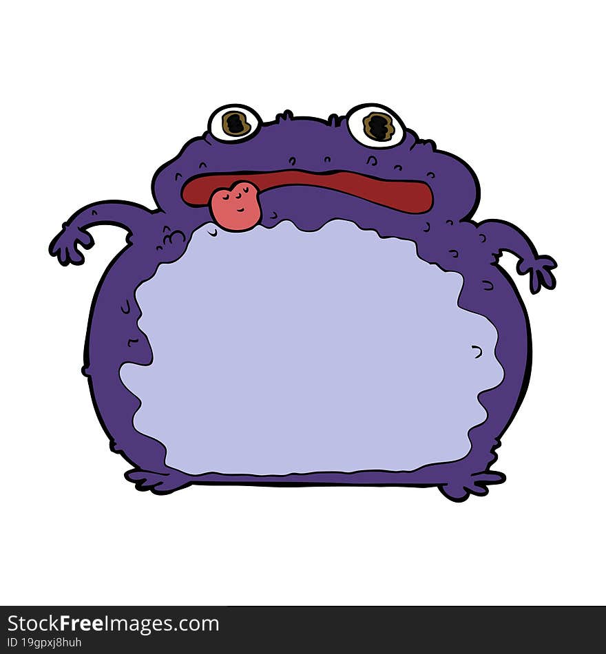 cartoon funny frog