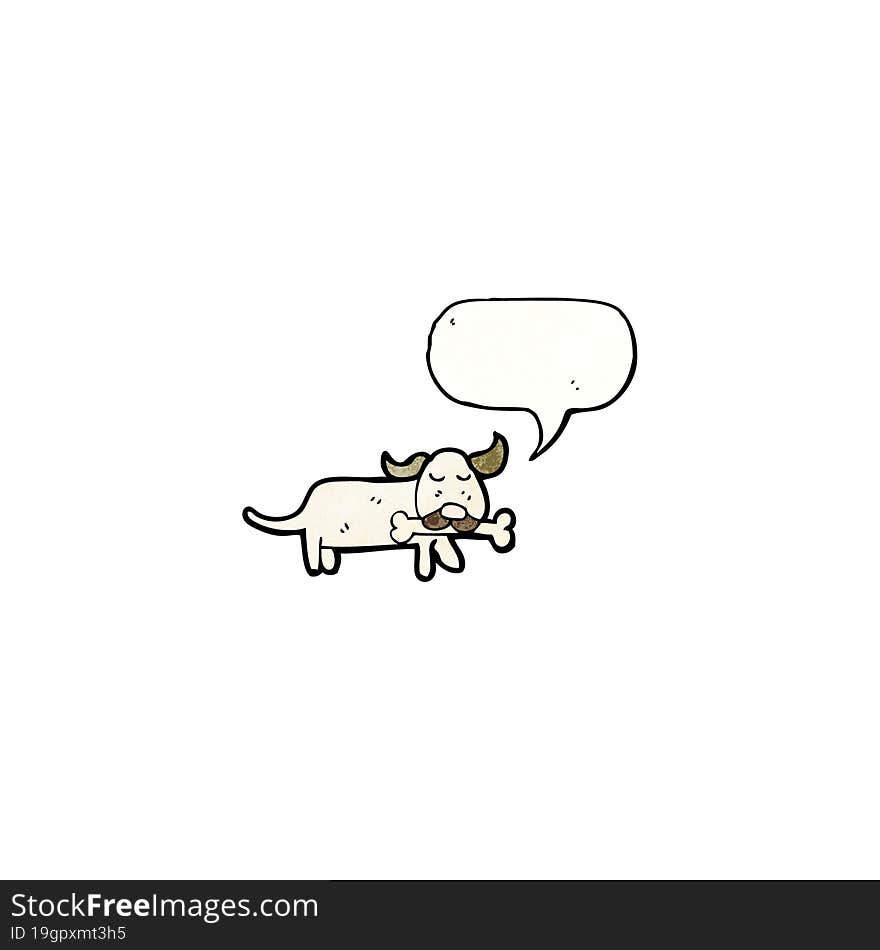 dog with bone cartoon