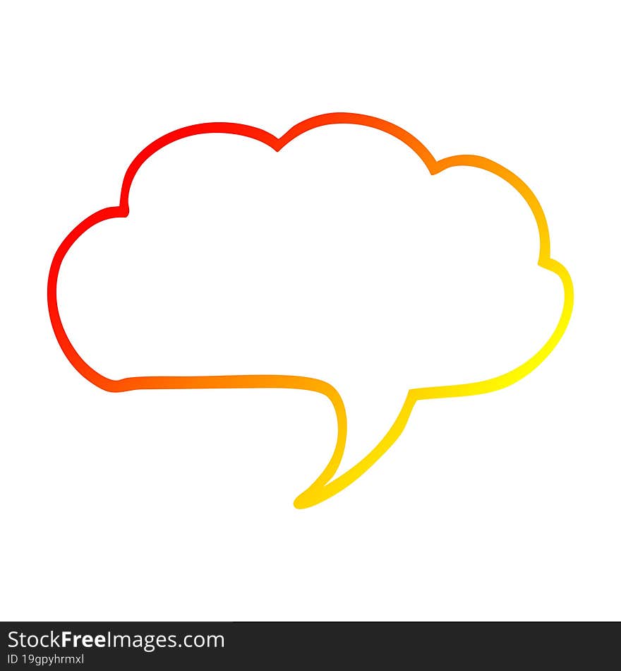 warm gradient line drawing cartoon expression bubble