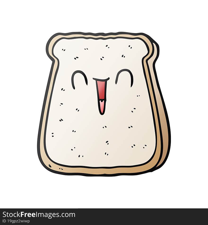 cartoon slice of bread. cartoon slice of bread