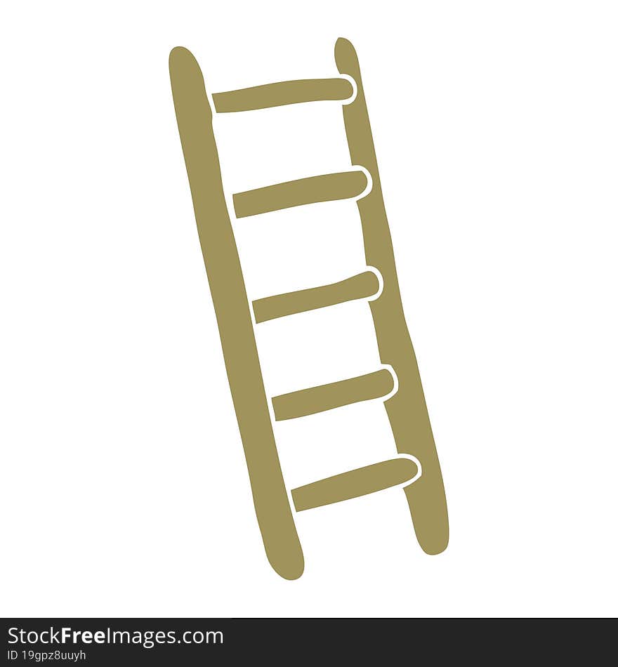 flat color style cartoon ladder