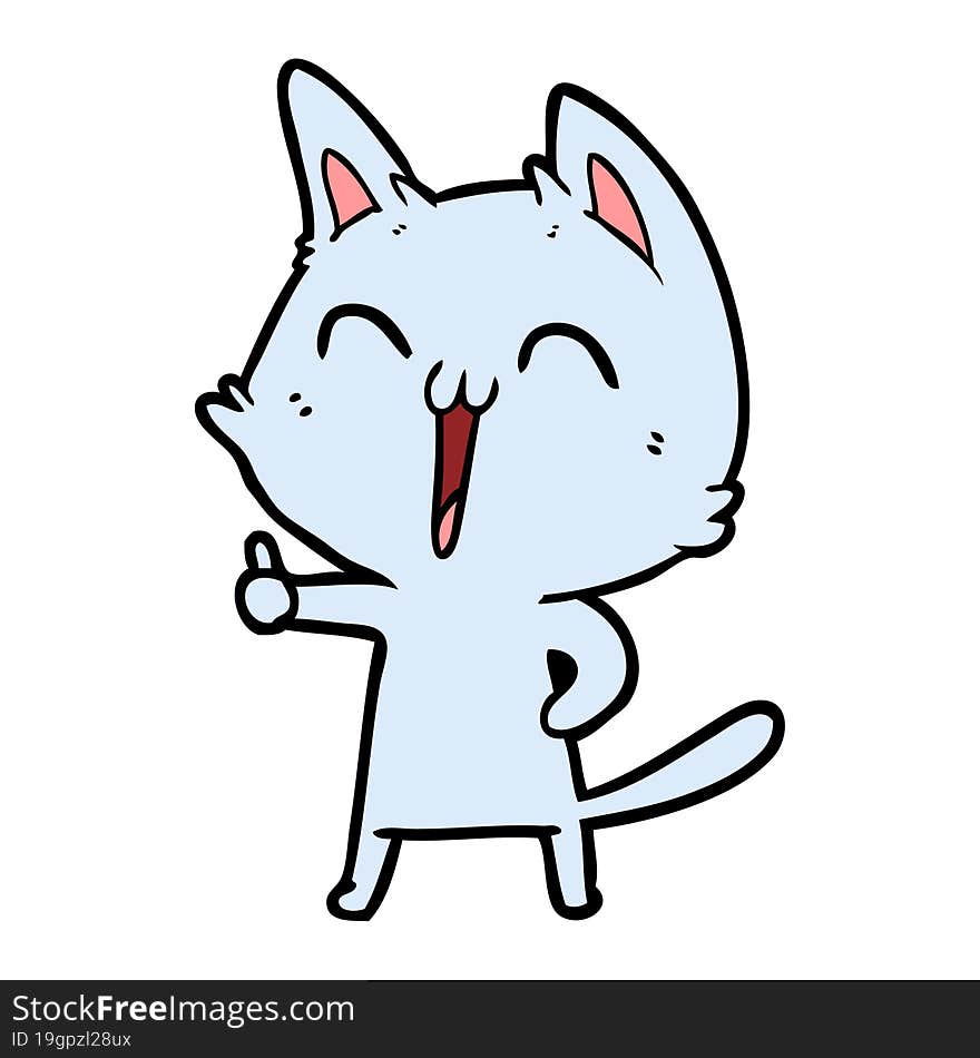 happy cartoon cat. happy cartoon cat