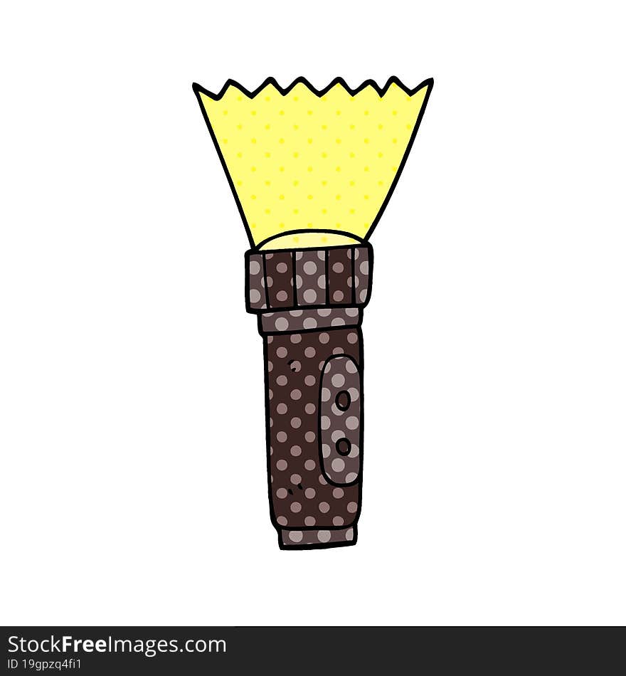 cartoon doodle electric torch