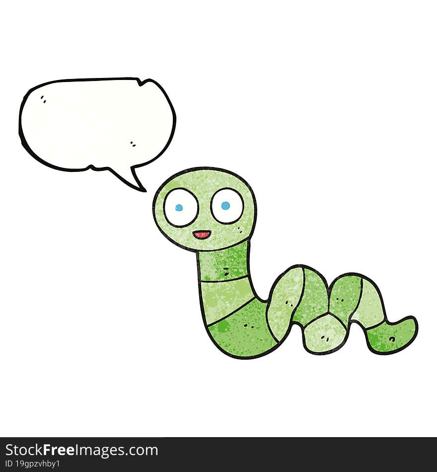 speech bubble textured cartoon snake