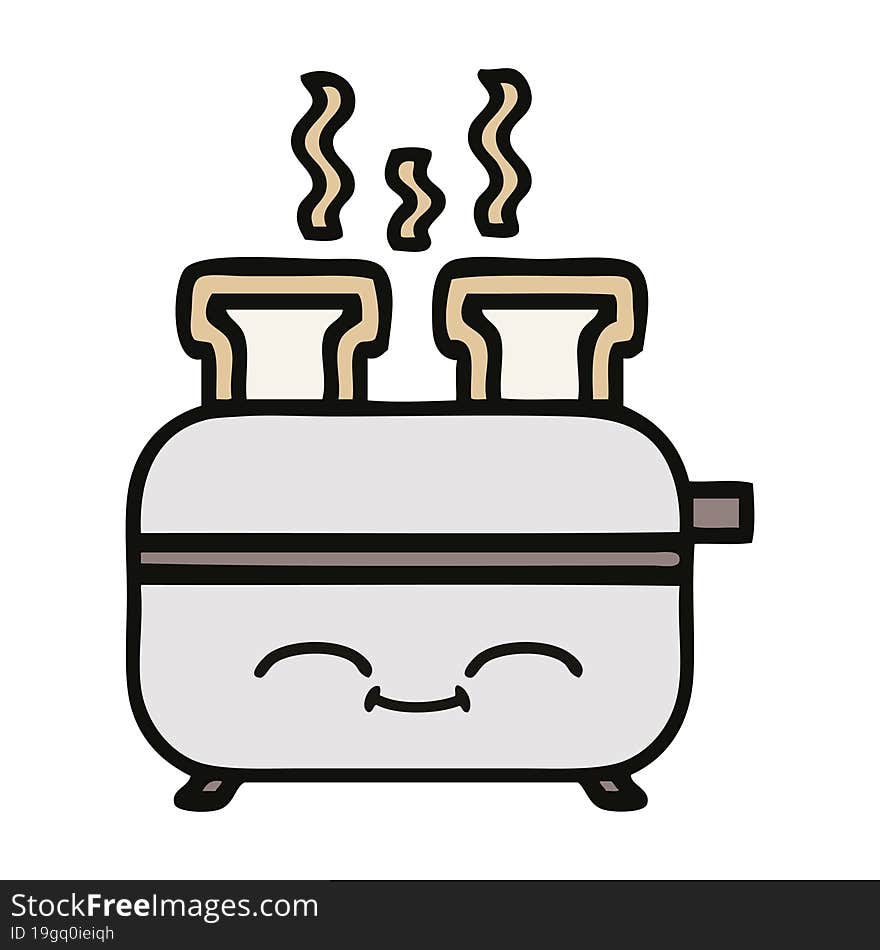 cute cartoon of a toaster