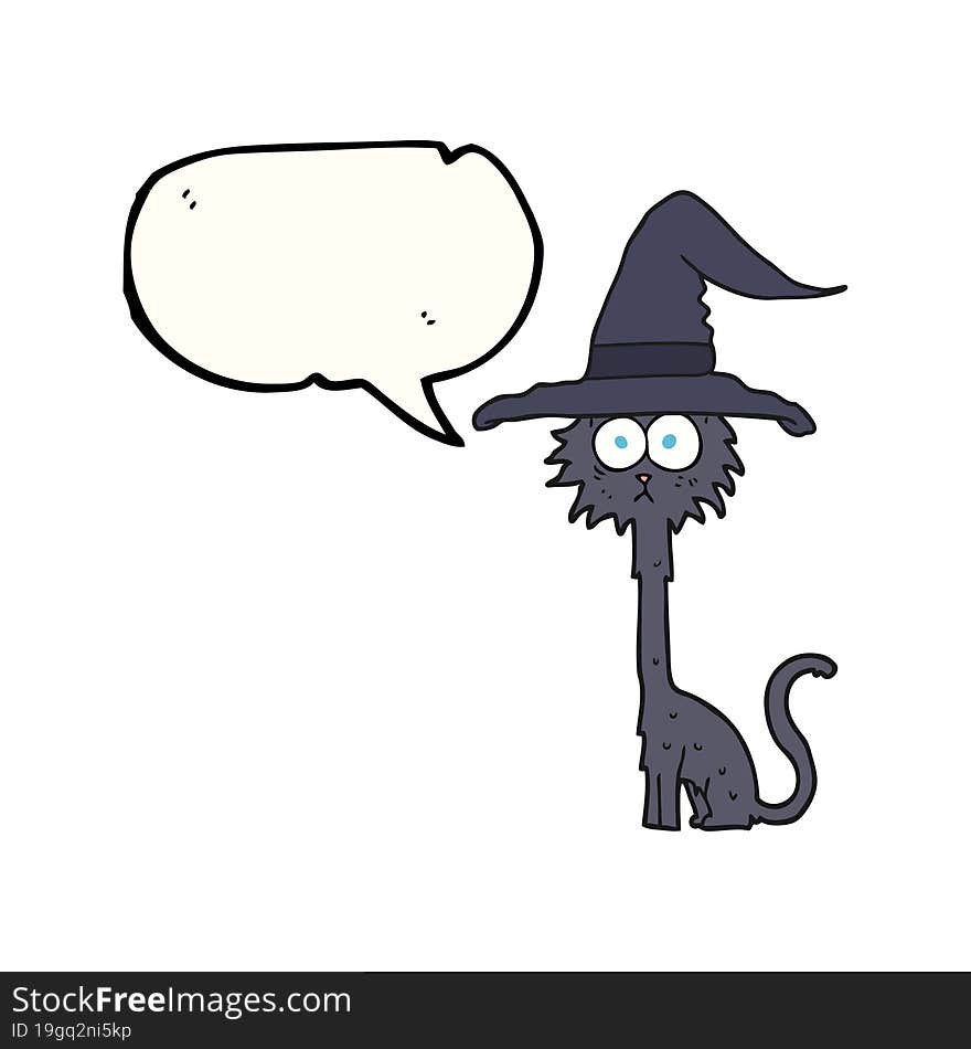 speech bubble cartoon halloween cat