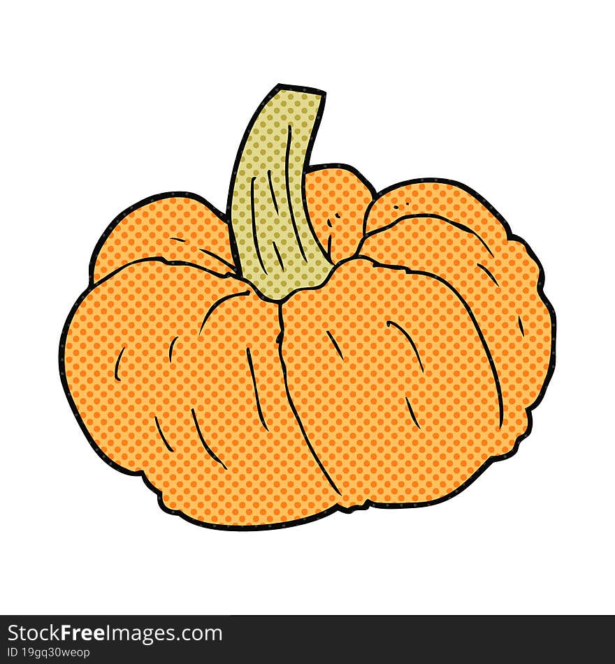 freehand drawn cartoon pumpkin