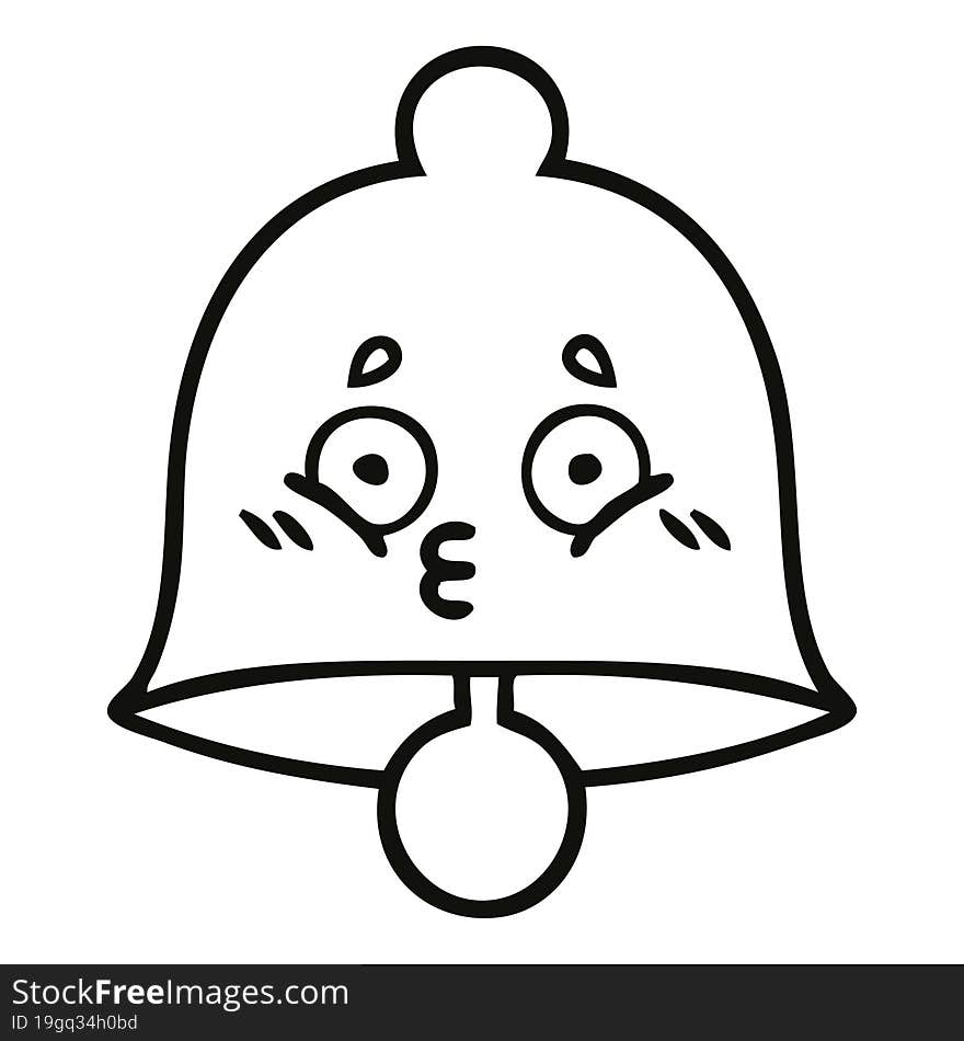 line drawing cartoon bell