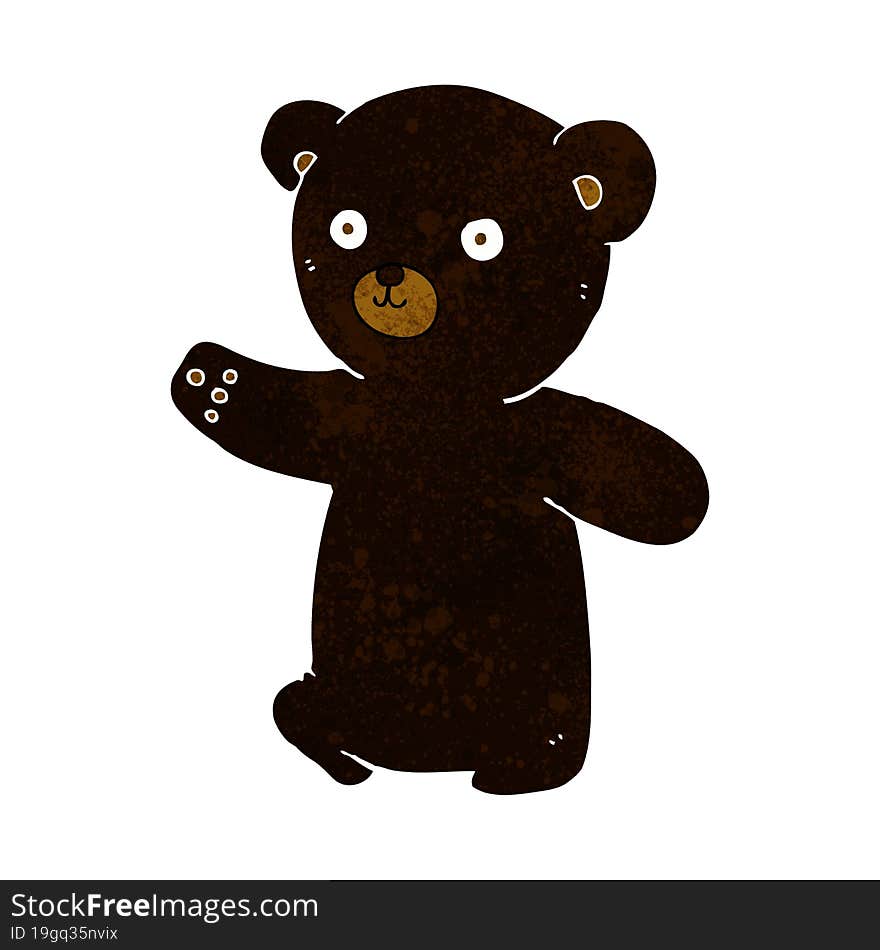 Cartoon Black Bear Cub