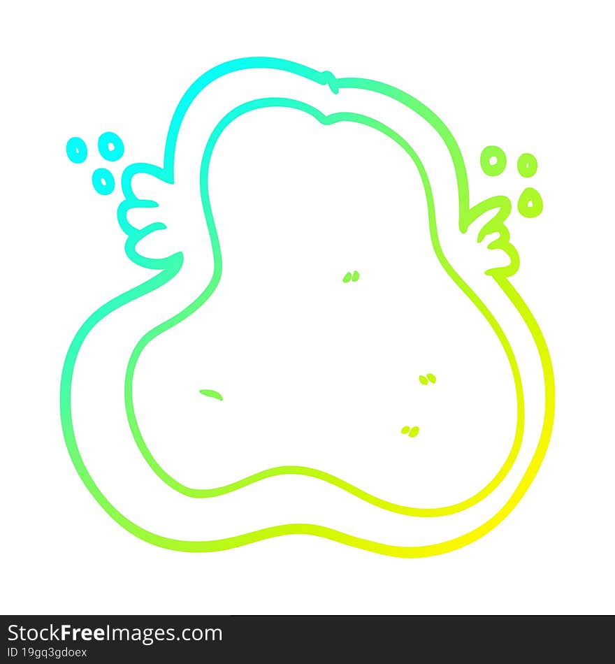 cold gradient line drawing cartoon amoeba