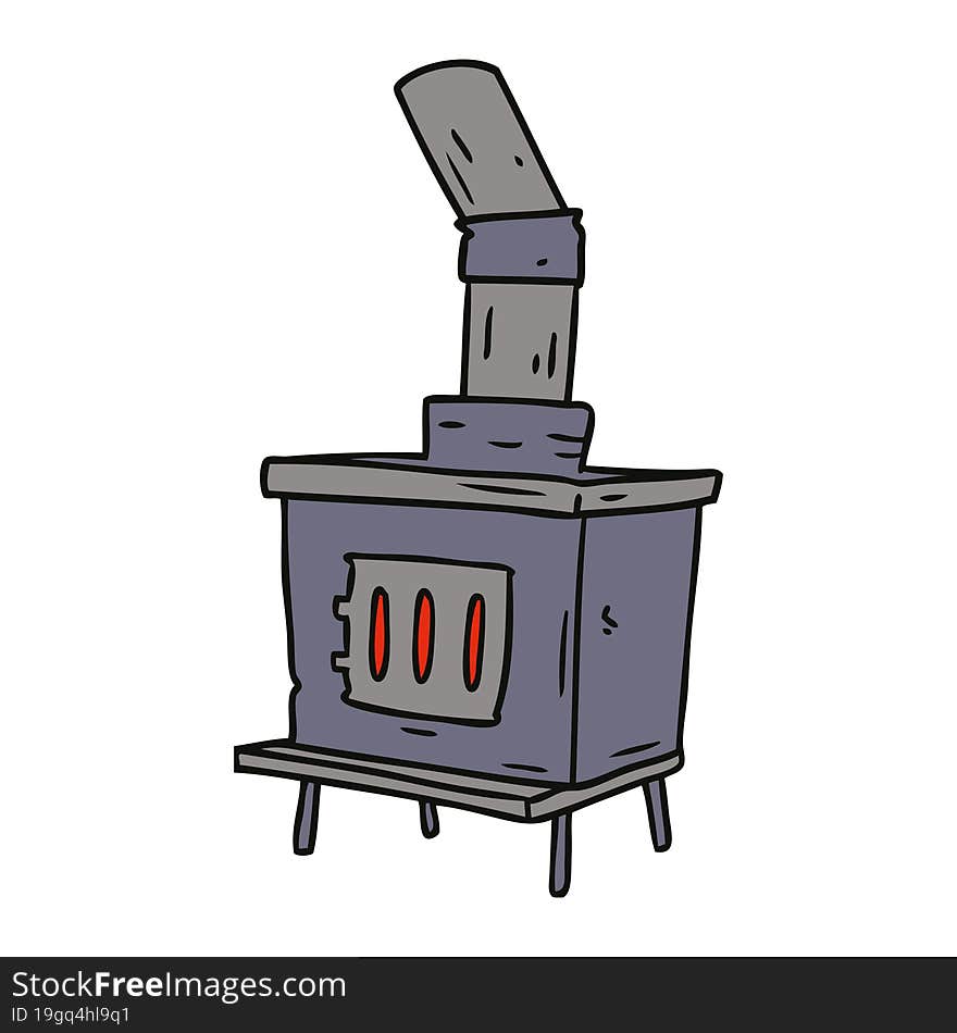 Cartoon Doodle Of A House Furnace