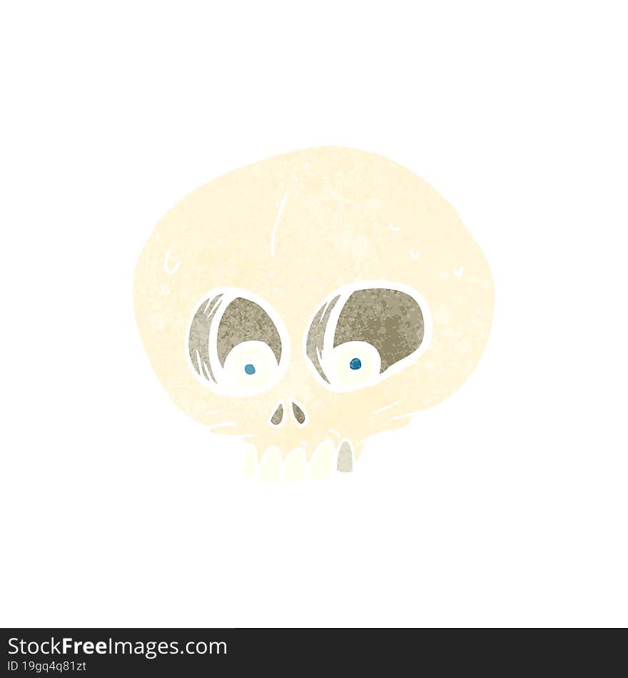 cartoon funny skull