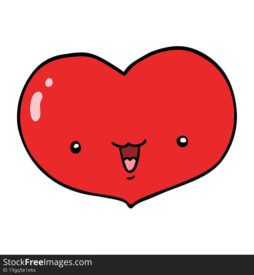 Cartoon Love Heart Character