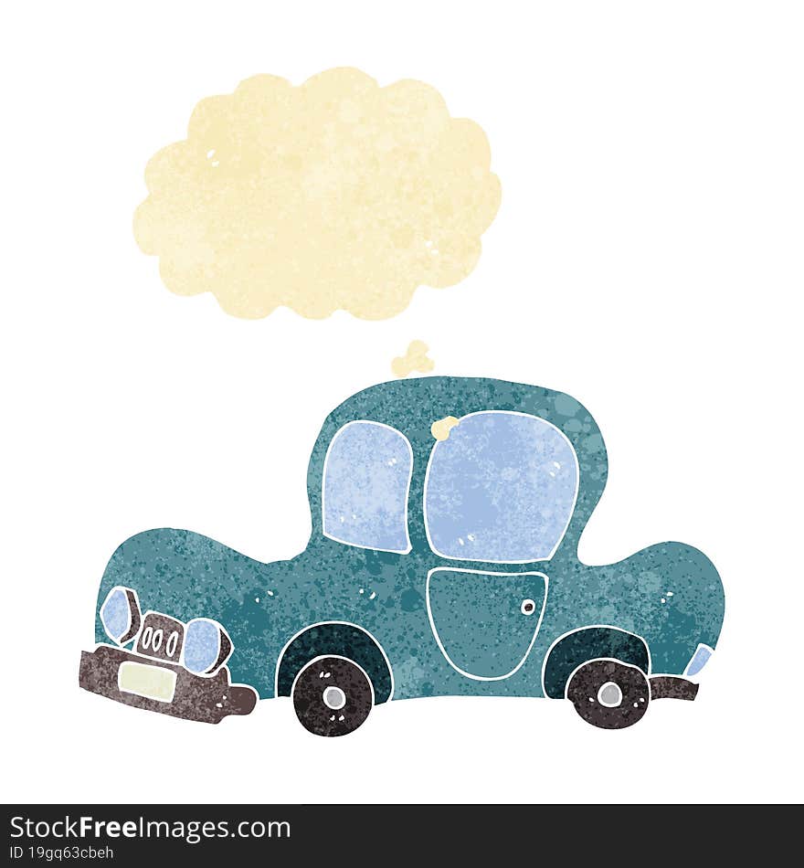 Cartoon Car With Thought Bubble