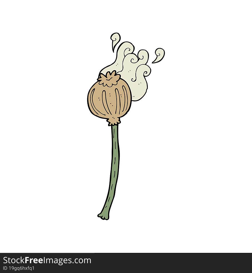 cartoon dried poppy