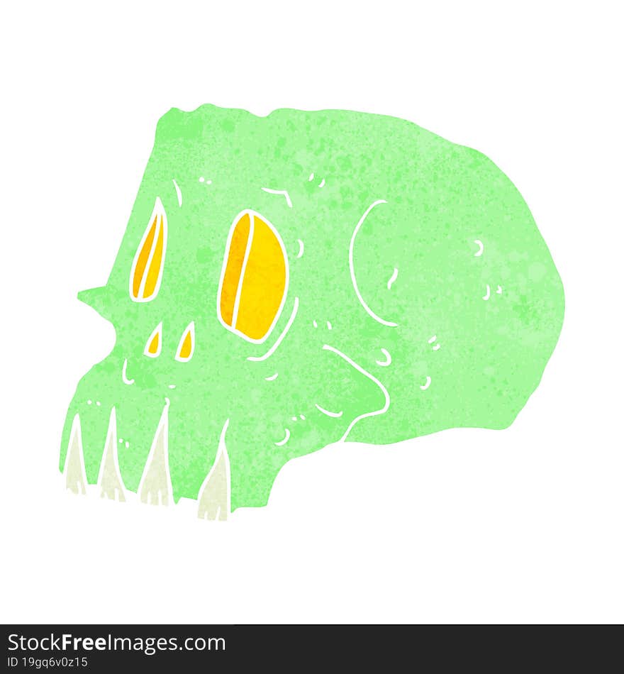 Cartoon Spooky Skull