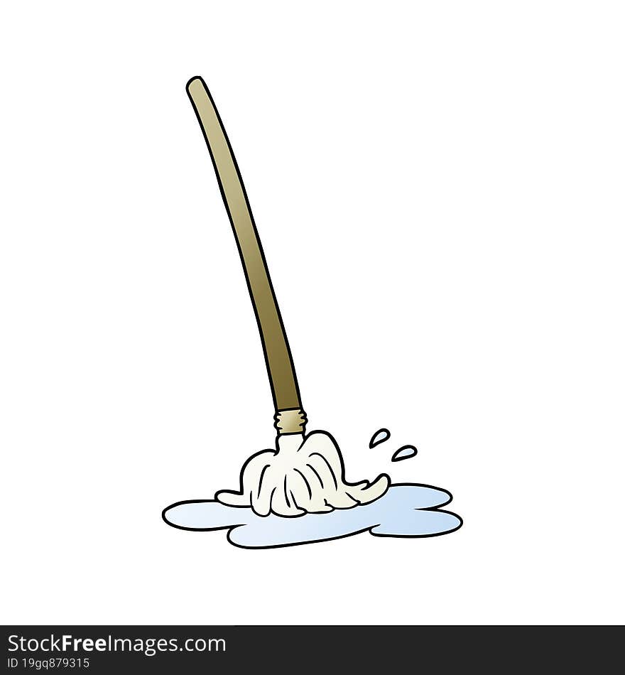 wet cartoon mop. wet cartoon mop