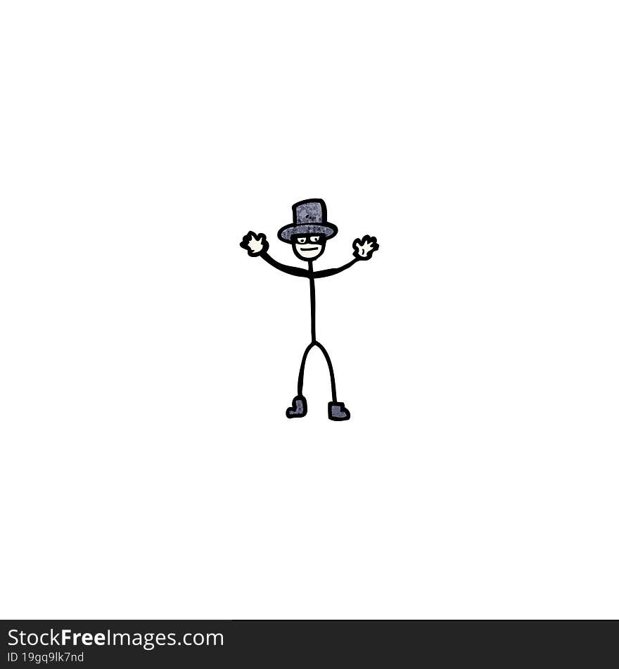 cartoon stick man