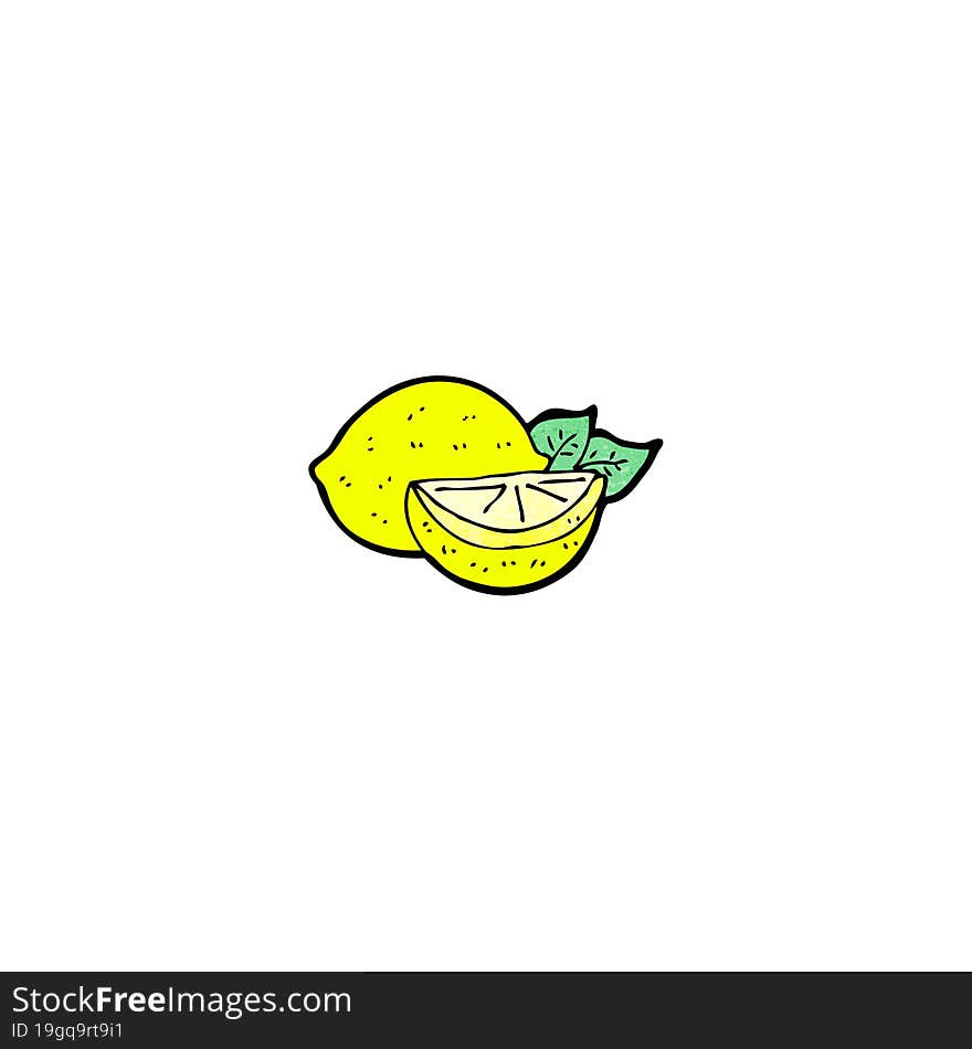 cartoon cut lemon