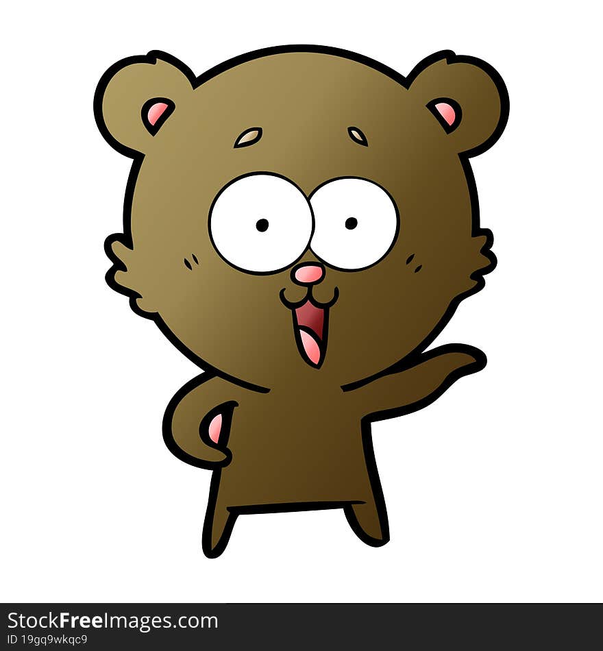 laughing teddy  bear cartoon. laughing teddy  bear cartoon