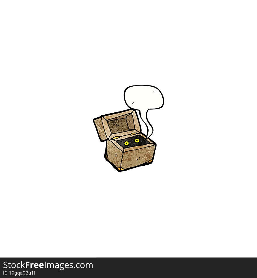 monster in box cartoon