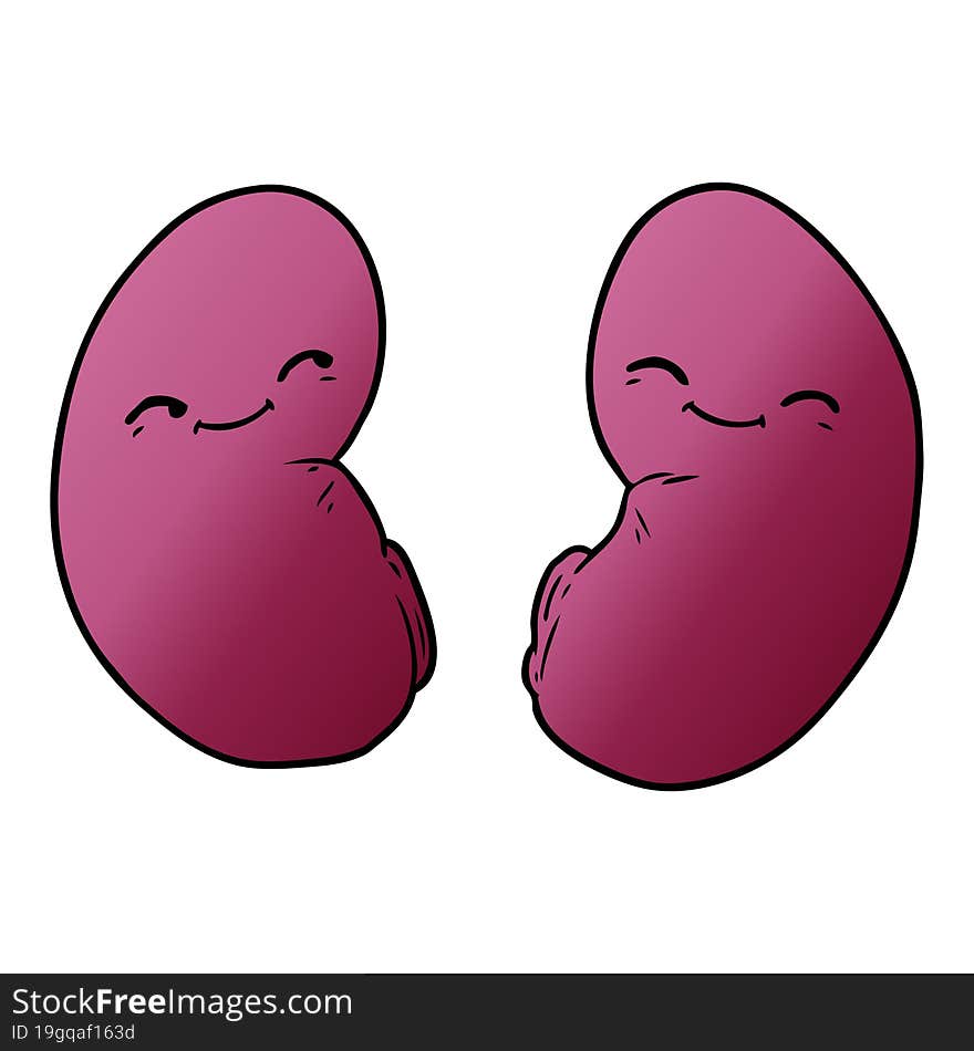 cartoon kidneys. cartoon kidneys