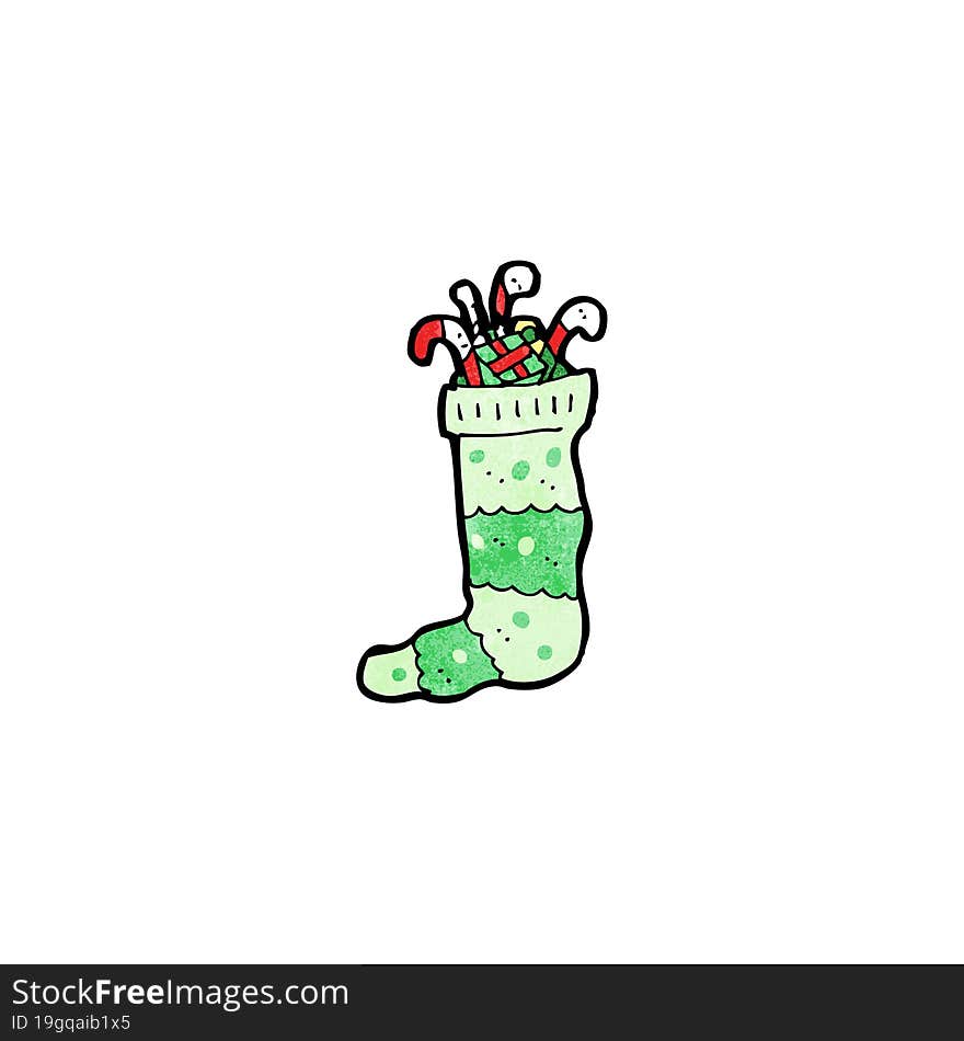 cartoon christmas stocking