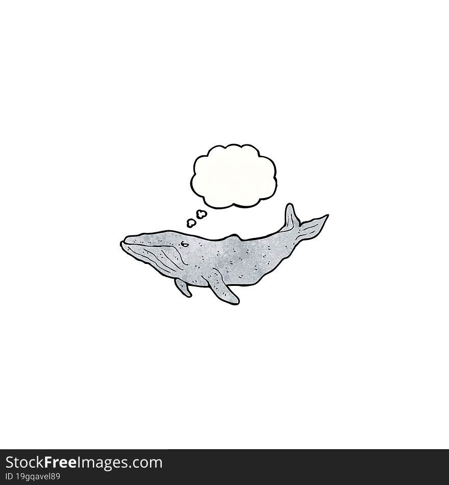 Cartoon Whale With Thought Bubble