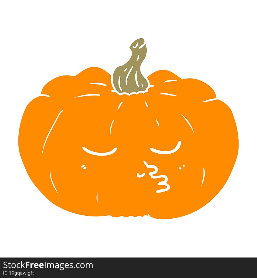 flat color style cartoon pumpkin