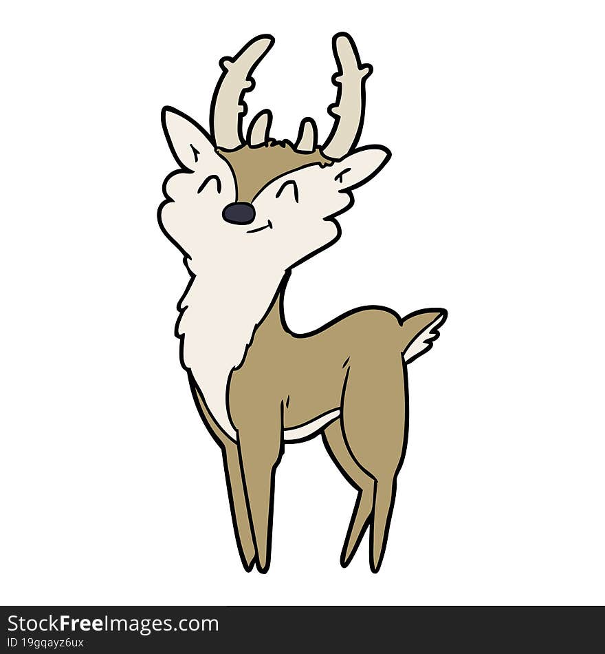 cartoon happy stag. cartoon happy stag