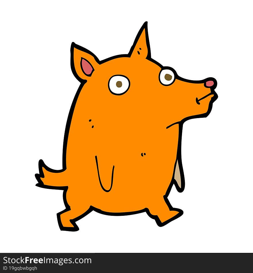 cartoon funny little dog