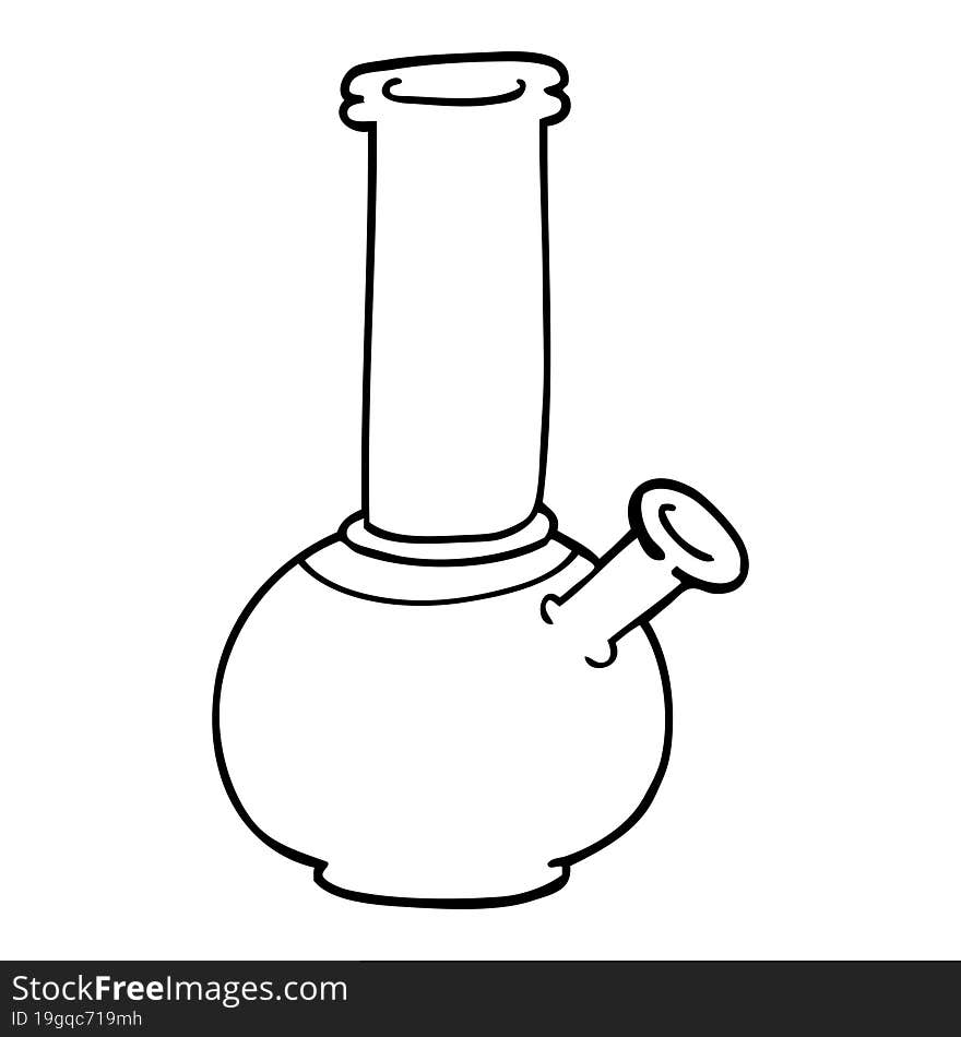 line drawing cartoon bong