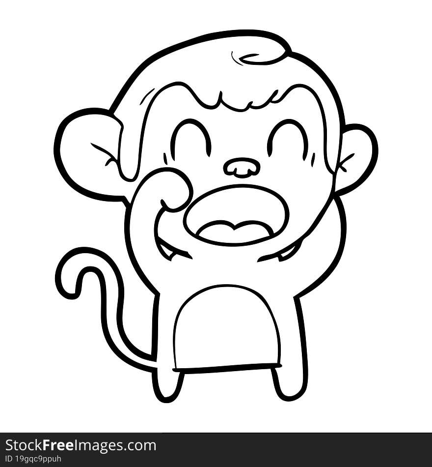 shouting cartoon monkey. shouting cartoon monkey