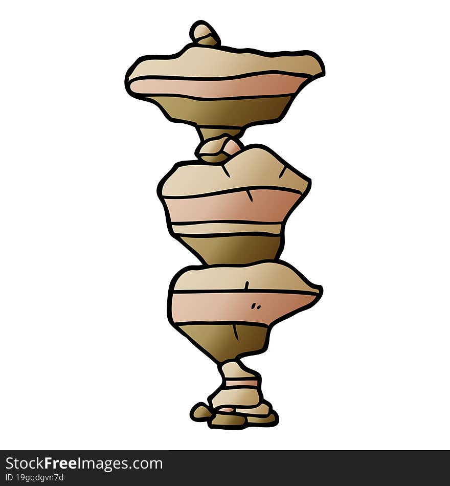 cartoon doodle of stacked stones