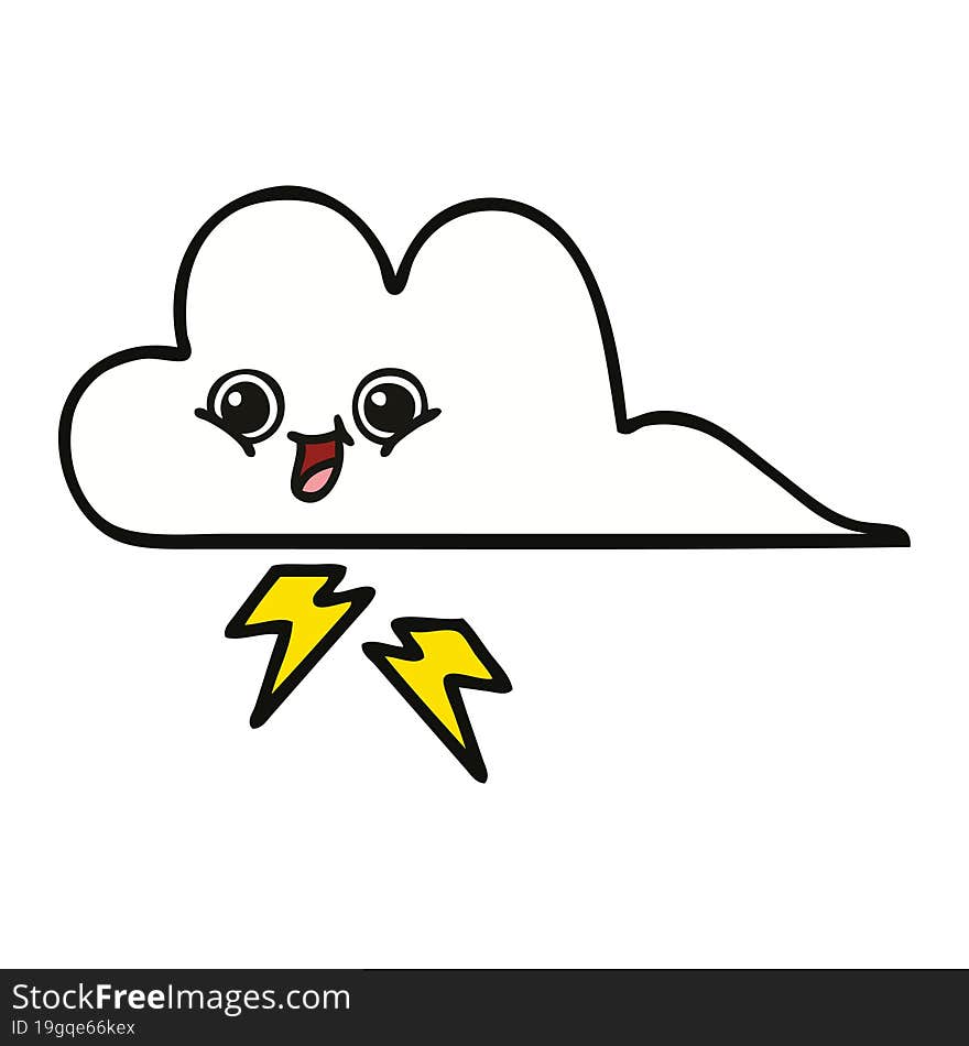 cute cartoon storm cloud