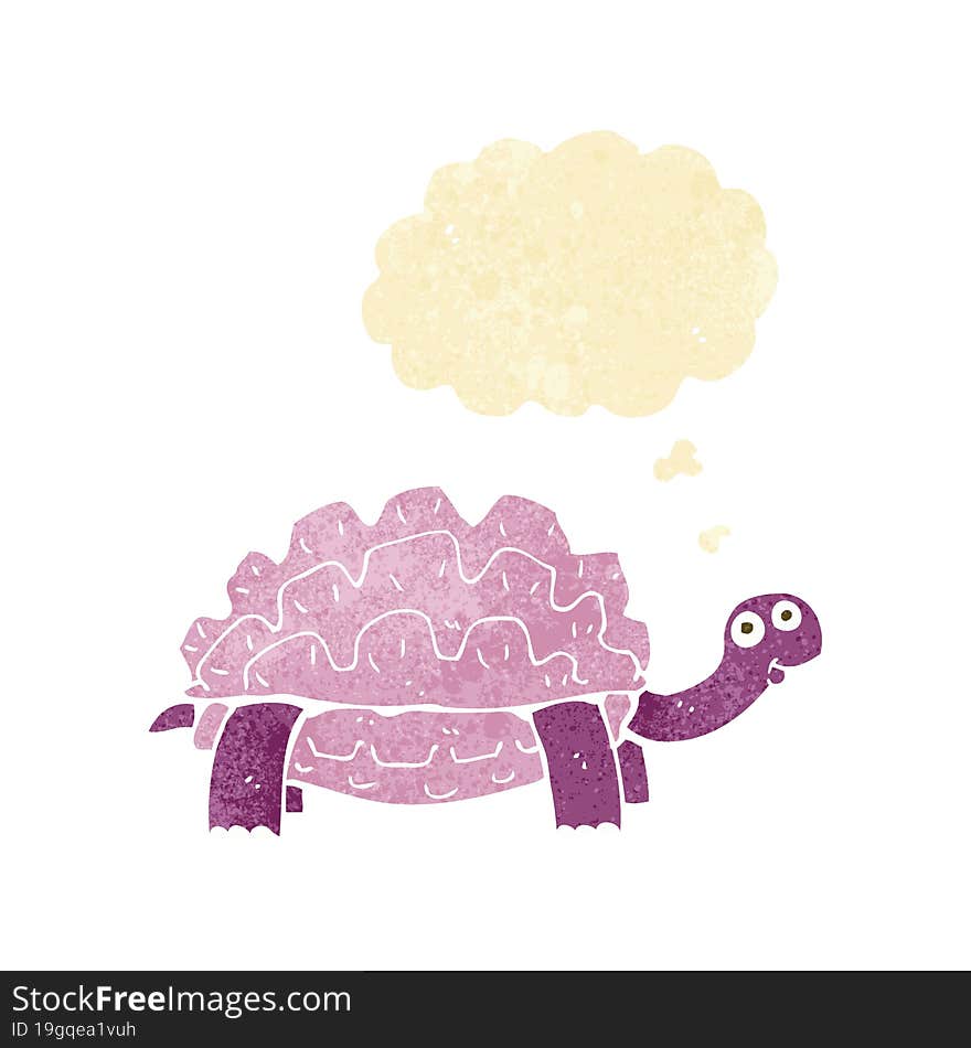 Cartoon Tortoise With Thought Bubble